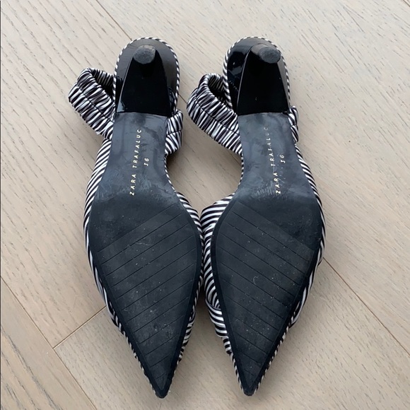 Zara Shoes - Low Heel Slingback Heels - Picture 3 of 7
